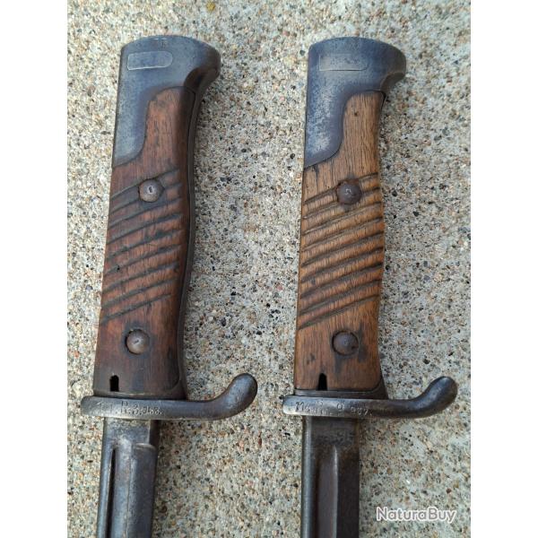 2 baionnettes allemande ww1