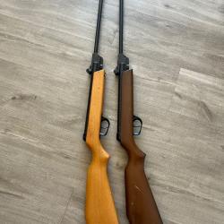 2carabines &agrave;  plomb Franchi mod&egrave;le E82202Calibre 4,5mm longueur 106cm
