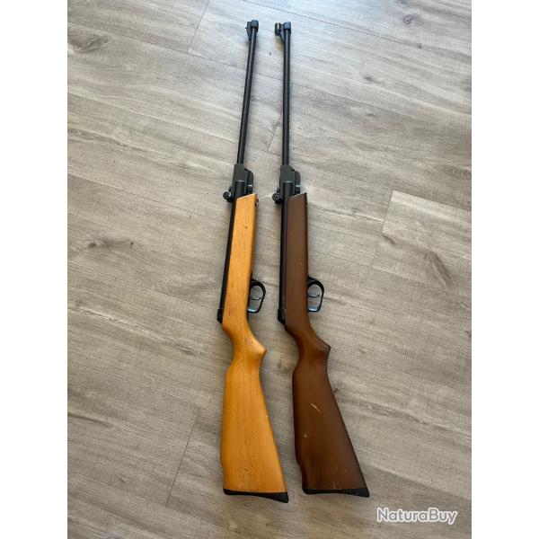 2carabines �  plomb Franchi mod�le E82202Calibre 4,5mm longueur 106cm