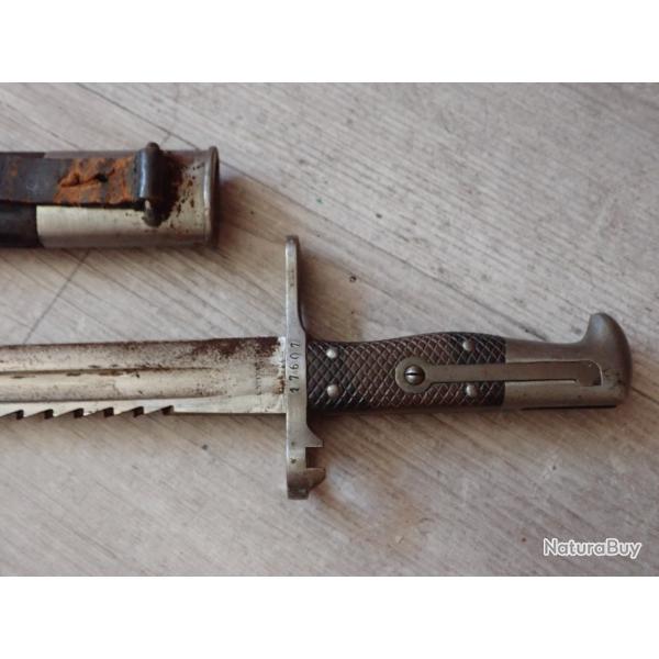 17607 Ba�onnette Suisse pour fusil VETTERLI. Rare mod�le 4 rivets