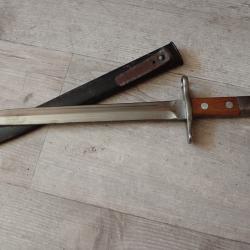 768763 Baionnette Suisse pour fusil Rubin Schmidt Mdle K11 ou K31. Mdle 1918.
