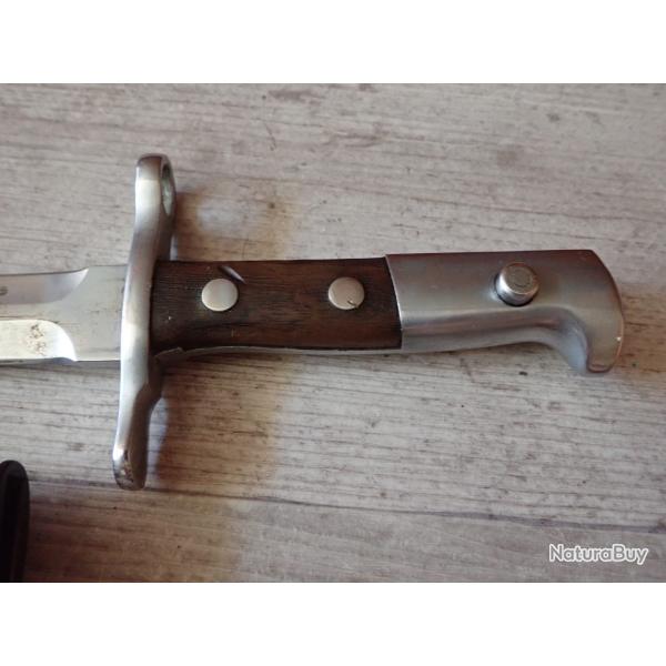 867491 Baionnette Suisse pour fusil Rubin Schmidt Mdle K11 ou K31. Mdle 1918.