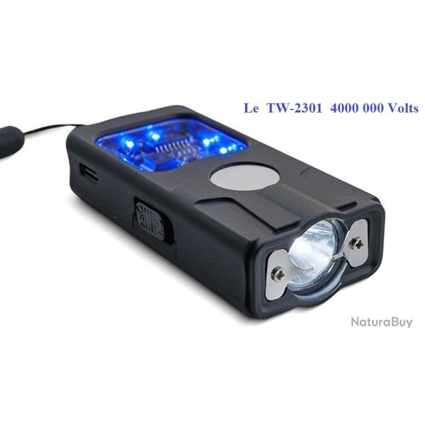 Shocker �lectrique Lampe de poche Bleu de 4 000 000 Volts   (Type Taser)