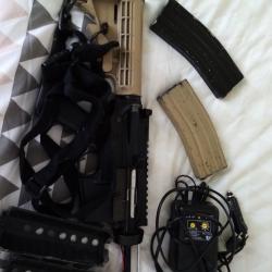 R&eacute;plique airsoft AEG blowback - Fonctionnelle - Canon &agrave; remettre - Tr&egrave;s bon &eacute;tat