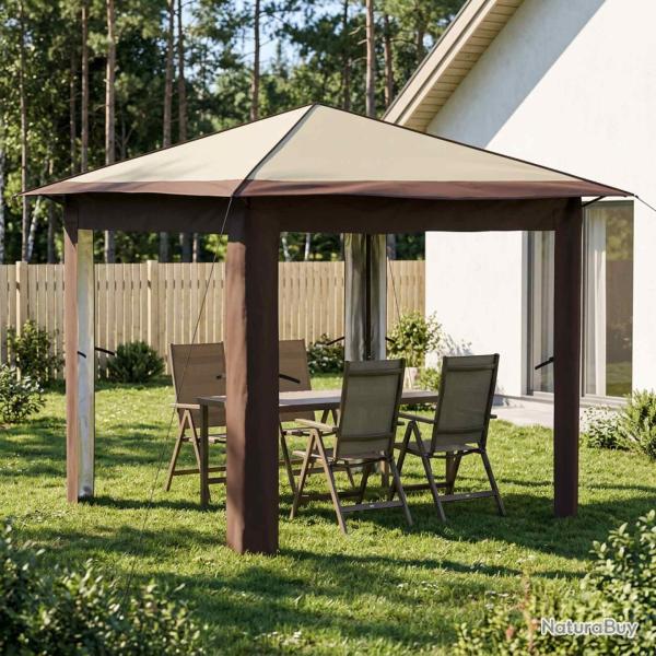 Abri de sans paroi 2,6 x 2,6 m Cr�me et marron