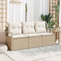 Ensemble de Canap&eacute;s 3 pcs Beige polyrotin
