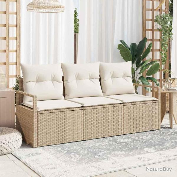 Ensemble de Canap�s 3 pcs Beige polyrotin