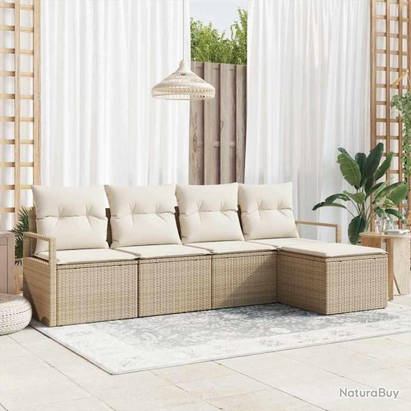 Ensemble de Canap�s 5 pcs Beige polyrotin
