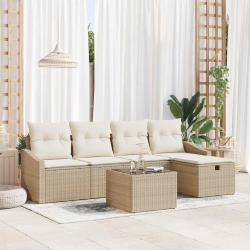 Ensemble de Canap&eacute;s avec coussin avec stockage Beige polyrotin