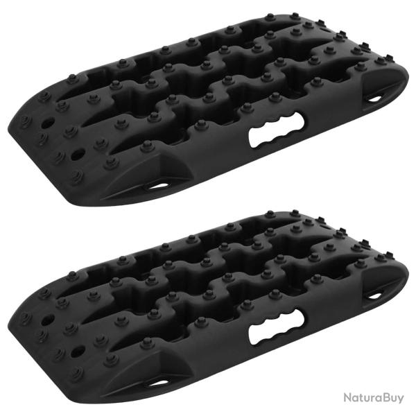 Planche de traction 2 pcs Noir 57,5x30,5x5,5 cm Nylon renforc�