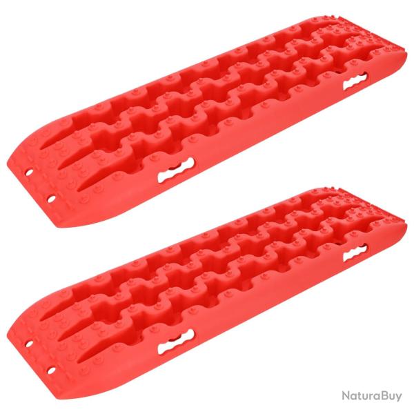 Planche de traction 2 pcs Rouge 106 x 30,5 x 7 cm