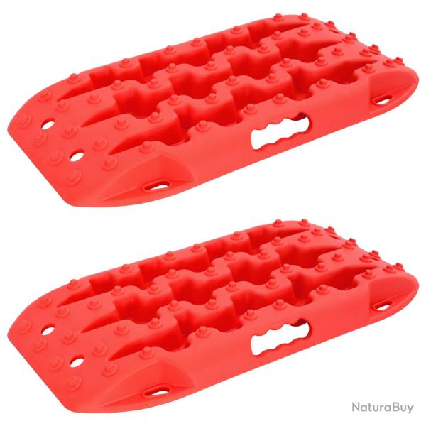 Planche de traction 2 pcs Rouge 57,5 x 30,5 x 5,5 cm