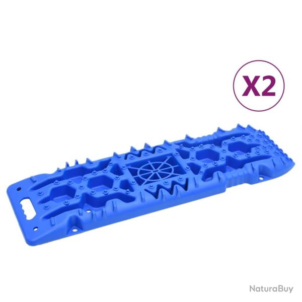Planches de traction 2 pc Bleu 107x31x7 cm Nylon