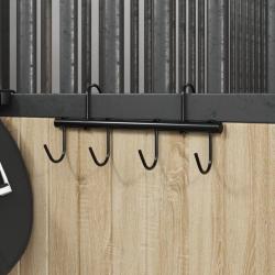 Porte-bride avec 6 crochets tournants noir acier