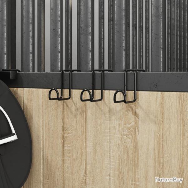 Porte-brides 3 pcs noir acier