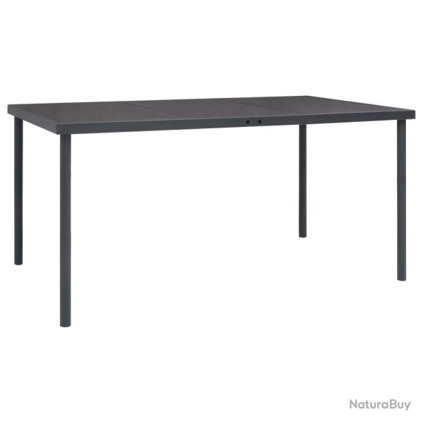 Table � d�ner d'ext�rieur Anthracite 150x90x74 cm Acier