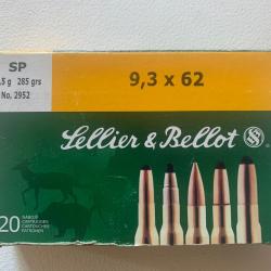 Bo&icirc;te compl&egrave;te sellier Bellot 9,3x62