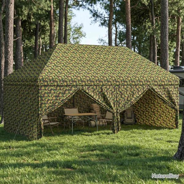 Tente canop�e avec 4 parois 2,9 x 5,8 m Camouflage militaire