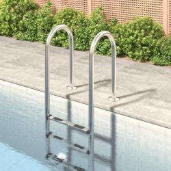 &Eacute;chelle de piscine 54x38x158 cm acier inoxydable 304