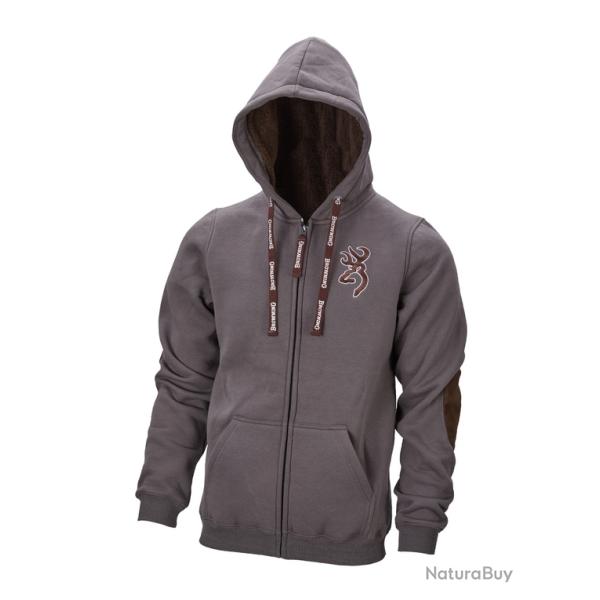 Browning SWEATSHIRT ZIP, SNAPSHOT, ASHGREY,