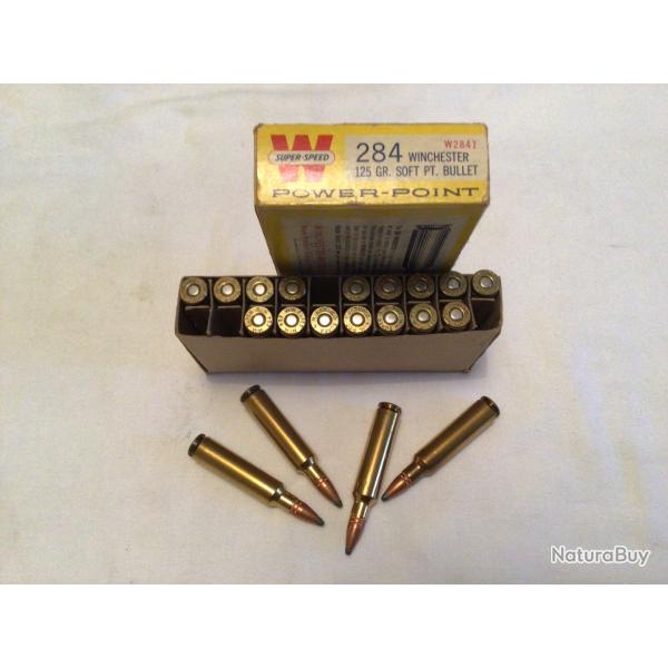 Bo�te de 20 balles WINCHESTER 284 power- point 125 GR