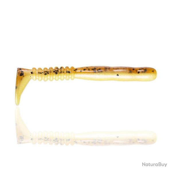 Leurre Reins Rockvibe Shad 3" - 7,5cm B48 - Motor Oil Pepper Chartreuse