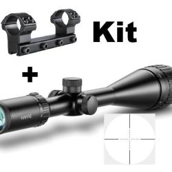 Pack Lunette Hawke Vantage IR 6-24x50 Mil Dot + Collier Match 1" 9-11 mm