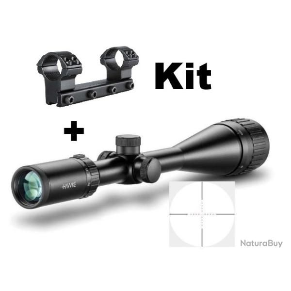 Pack Lunette Hawke Vantage IR 6-24x50 Mil Dot + Collier Match 1" 9-11 mm