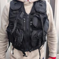 Gilet tactique airsoft paintball noir