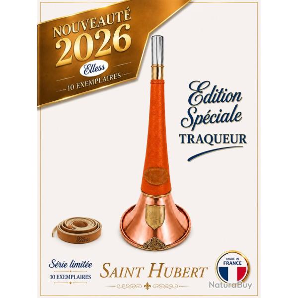 ELLESS - "ST HUBERT"  Sp�ciale TRAQUEUR - Trompe Droite � Pavillon - 36 cm - S�rie Limit�e