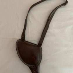 Rare holster mod&egrave;le 1914 avec bandouli&egrave;re - pi&egrave;ce de collection historique