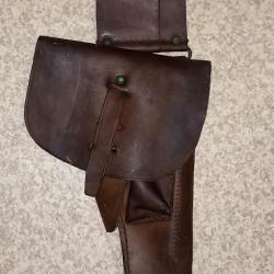 Etui cuir brun PA MAC 50 arm&eacute;e ann&eacute;es 50/60