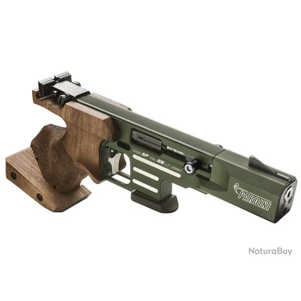PISTOLET PARDINI MOD. SP Rapid Fire HI-TECH - CAL. 22LR noir VERT Droitier, L
