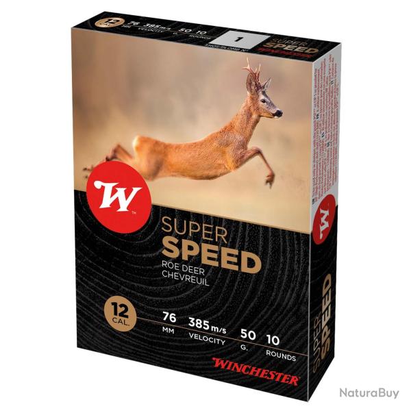 Cartouches WINCHESTER Super Speed G2 SPECIAL CHEVREUIL- Cal: 12/76 - 50G - Plomb 1 X10