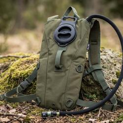 Sac d'hydratation tactique MIL-TEC Vert Olive (Type Camelbak 3L) - Complet Jamais servi