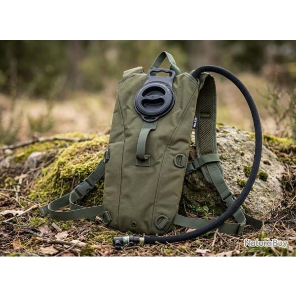 Sac d'hydratation tactique MIL-TEC Vert Olive (Type Camelbak 3L) - Complet Jamais servi