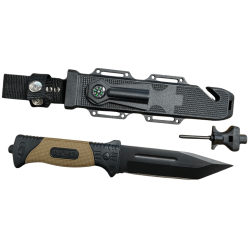 COUTEAU DE COMBAT AK47 AVEC ACCESSOIRES DE SURVIE