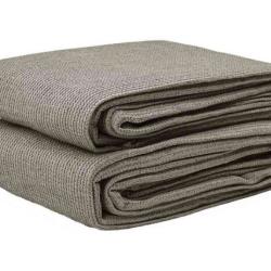 Tapis tente poly&eacute;thyl&egrave;ne gris clair 200x200 cm pliable r&eacute;sistant intemp&eacute;ries
