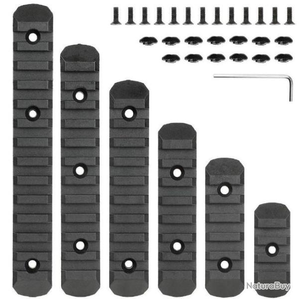 Kit 6 Rails M-lok Picatinny