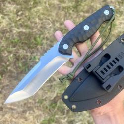 couteau massif full rang &eacute;tui kydex solide tanto combat collection bushcraft  camping #333