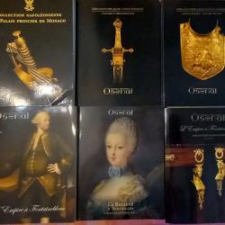 6 Catalogues Osenat Militariat ventes prestigieuses  dont Collection napol&eacute;onienne de Monaco