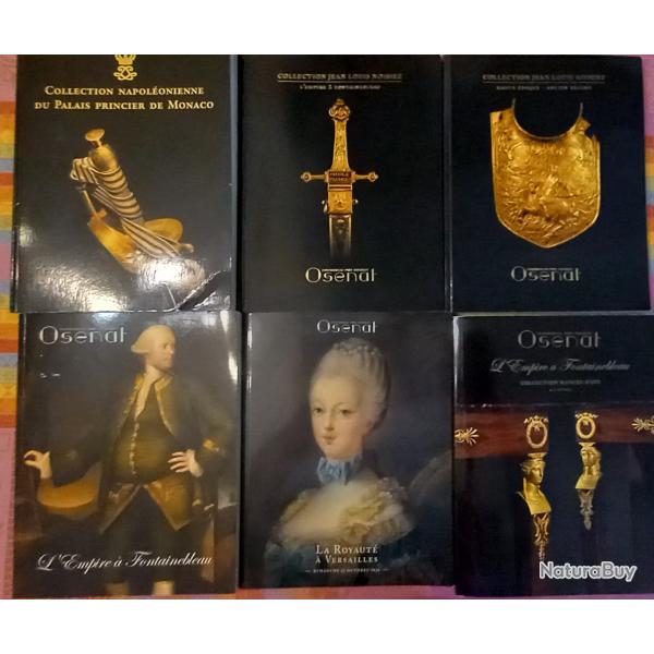 6 Catalogues Osenat Militariat ventes prestigieuses  dont Collection napol�onienne de Monaco