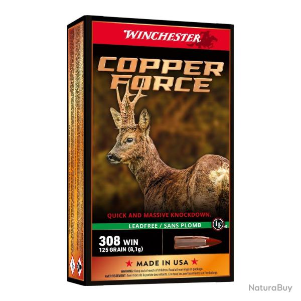 Munitions Winchester Copper Force Lead Free .308 Win 125gr