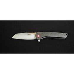 Couteau Pliant JKR-PRO 10014 - Manche Fibre de Carbone & G10 - Lame D2 Spey