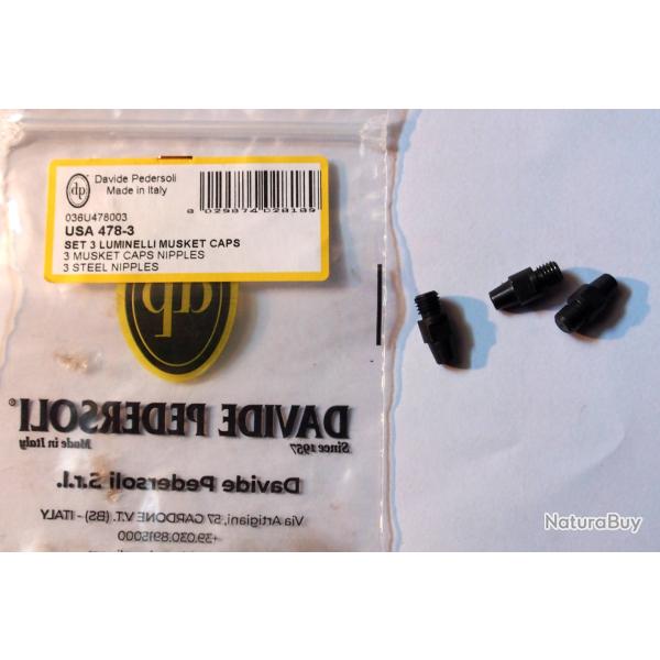 CHEMINEES pour musket Pedersoli - set de 3 -