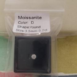 Diamant de synth&egrave;se moissanite de 1 carat couleur D