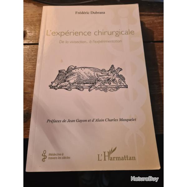 L'experience chirurgicale Frederic Dubrana l'Harmattan