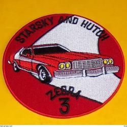 TISSU PATCH : STARSKY AND HUTCH ZEBRA 3 , DIAMETRE 9 CM , BON ETAT VOIR PHOTO . POUR TOUT RENSEIGNEM
