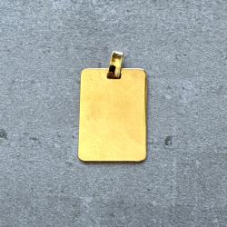 Pendentif or massif 18 carats - plaque vierge