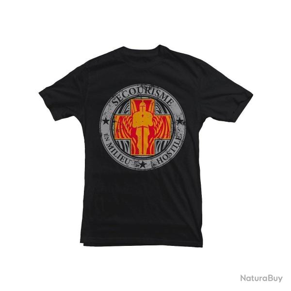 T-SHIRT "SMH" NOIR - SECOURS EN MILIEU HOSTILE NEUF BLACK L